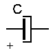 le  symbole du condensateur chimique