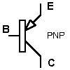 le symbole du transistor PNP