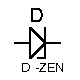 le symbole de la diode zener